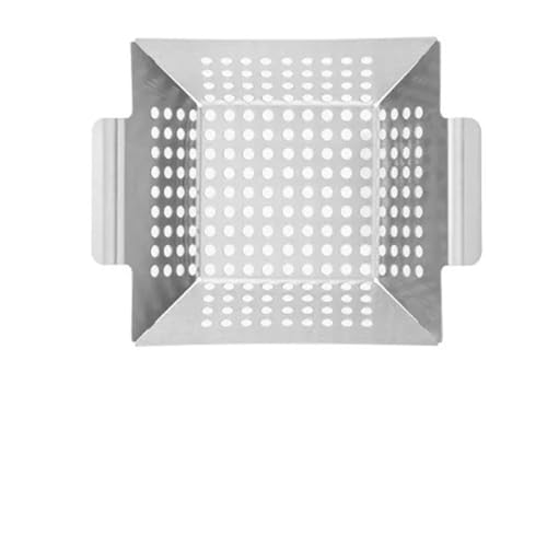 LSNNMU Edelstahl Multifunktionale BBQ Grill Pfanne Mesh Korb Haushalt Snack Leckage Tablett Outdoor(S) von LSNNMU