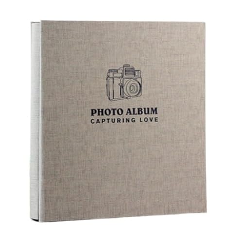 LSNNMU Fotoalbum 6 Zoll 800 Bilder Leder Interstitial Fotoalbum Große Kapazität Scrapbook Familie Hochzeit Geburtstag Erinnerung Fotobuch(Grey B) von LSNNMU