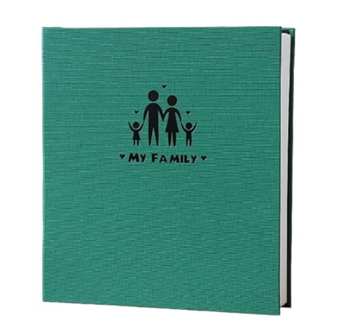 LSNNMU Fotoalbum 800 Bilder 6 Zoll Leder Interstitial Fotoalbum DIY Scrapbook Taschen Familienfotobuch Hochzeit Geburtstag Erinnerungsbuch(Green B) von LSNNMU