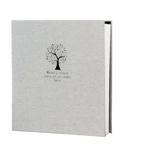 LSNNMU Fotoalbum 800 Bilder 6 Zoll Leder Interstitial Fotoalbum DIY Scrapbook Taschen Familienfotobuch Hochzeit Geburtstag Erinnerungsbuch(Grey C) von LSNNMU