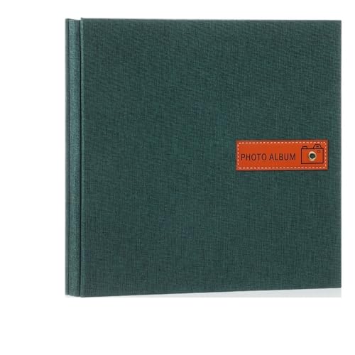 LSNNMU Fotoalbum Einfache Selbstklebende Film bedeckt DIY Fotoalbum Retro große Kapazität Familie glückliche Zeiten Wachstum Aufnahme Bildalben(Deep Green,32 * 33.5cm) von LSNNMU