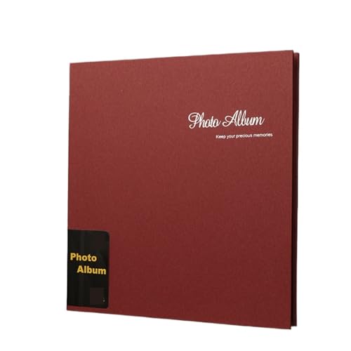 LSNNMU Fotoalbum Wildlederpapier 12 Zoll Paste, DIY Fotoalbum, manuelle Aufklebermalerei, Briefpapiergeschenk, Erinnerungsalbum(Red) von LSNNMU