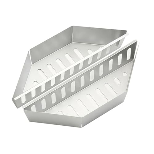 LSNNMU Großer aluminisierter Holzkohlekorb, Grillbrennstoffhalter, Holzkohlekörbe, Holzkohlegrills(2pcs) von LSNNMU