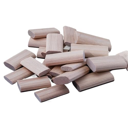 LSNNMU Holzdübel 50 Pcs Holz Domino Zapfen Positionierung Werkzeug DIY Möbel Spleißen Anschlüsse Block Tischlerei Stecker(40x6mm) von LSNNMU
