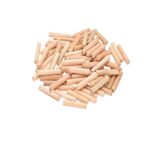 LSNNMU Holzdübel 50 Stück Holzdübelstifte, geriffelte Stifte mit abgeschrägten Enden, konische Stifte, einfach einzusetzen for Heimwerkerprojekte in der Holzbearbeitung(0.4x2cm 50pcs) von LSNNMU