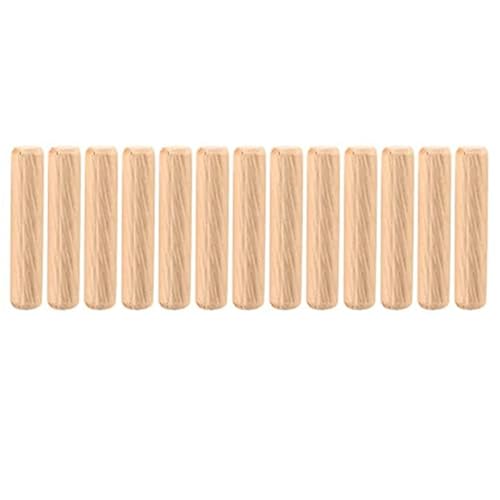LSNNMU Holzdübel 90 Stück Holzdübelstifte, gerade Nut, Holzdübelstifte mit abgeschrägten Enden, konisch zulaufend, for Möbeltüren von LSNNMU