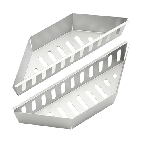 LSNNMU Holzkohlekorb, Edelstahl-Holzkohlebehälter, Holzkohlebehälter, konturierte Kohlebrikett-Grillkörbe (2 Stück) von LSNNMU