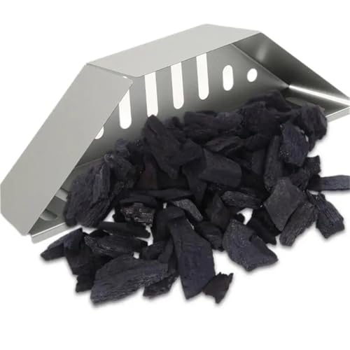LSNNMU Holzkohlekorbhalter, Grillkohlekörbe for Briketts, Holzspäne, Holzkohlebox, Behälter, Tablett for Grill, Grillzubehör von LSNNMU