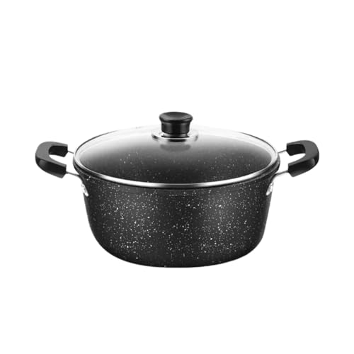 LSNNMU Schmortopf Universal Suppe Topf Antihaft Mit Deckel Küche Kochen Haushalt Zwei Ohren Kochgeschirr Gas Induktion Herd(22cm with lid) von LSNNMU