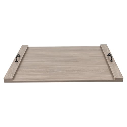 LSNNMU Serviertablett Rechteckiges Serviertablett mit Griffen, Holzofenabdeckung for Elektroherd, Gasküche, Serviertablett LSNNMU Serviertablett Rechteckiges Serviertablett mit Griffen, Holzofenabdeckung for Elektroherd, Gasküche, Serviertablett von LSNNMU