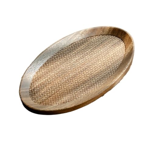 LSNNMU Serviertablett Topflagerhalter Zisha Topfboden Wärmeisolationspad Trockenbrühtisch Teetablett Obst Snackteller Serviertablett(30.5X17.7X1.8CM) von LSNNMU