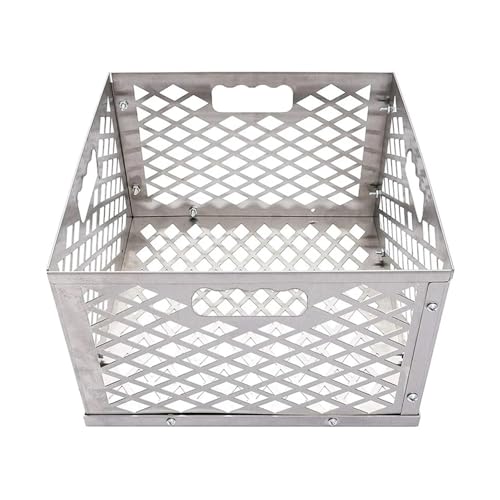 LSNNMU Silberner Edelstahl-Offset-Räucherkohle-Feuerraumkorb, silberner Holzkohlekorb, Feuerraumkorb LSNNMU Silberner Edelstahl-Offset-Räucherkohle-Feuerraumkorb, silberner Holzkohlekorb, Feuerraumkorb von LSNNMU