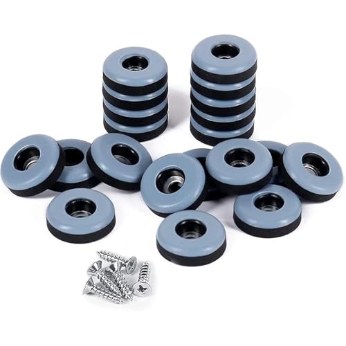Möbelgleiter 20 Stück Möbelgleiter mit Schrauben PTFE for Sofa, Bett, Tisch, Couch, Esszimmerstühle, strapazierfähige Möbelfüße(22mm) von LSNNMU