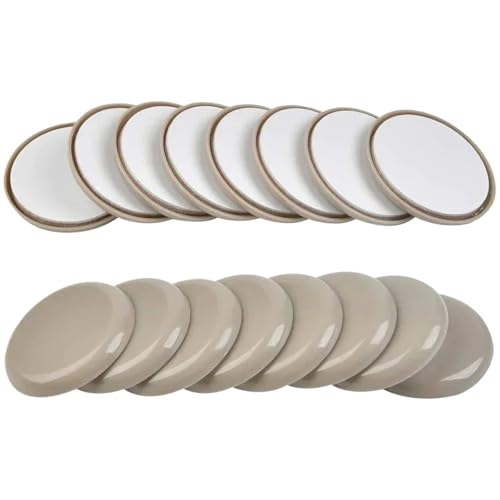 Möbelgleiter 32 Stück Möbelbeingleiter, Kratzfest, leicht zu bewegen, verdicktes bewegliches Pad for Teppich, strapazierfähige Möbelgleiter, Mover, Gleiter(53.0mm) von LSNNMU