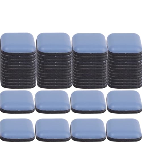 Möbelgleiter 80 Stück Möbelbein-Gleitpads, Kratzfest, selbstklebend, Gleiter, Stuhlbein-Gleitpad, Stoßfänger-Pad, Abriebfest, schwere Möbel-Bewegungspads(Square) von LSNNMU