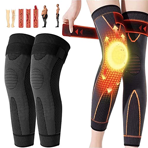 LSNTUU Kneeca Tourmaline Selbstheizende Kniehülse, Kneeca Turmalin Akupressur Selbstheizende Kniestrümpfe (Black,M) von LSNTUU