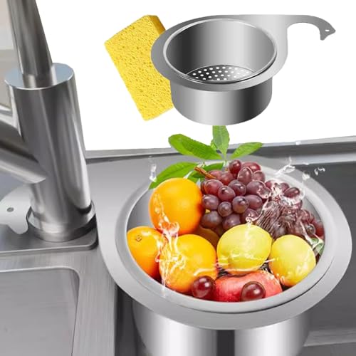 LSNTUU Stainless Steel Swan Shape Strainer Basket for Sink, Swan Sink Strainer Basket, Sink Drain Shelf - Triangular Sink Strainer Basket (1PCS) von LSNTUU