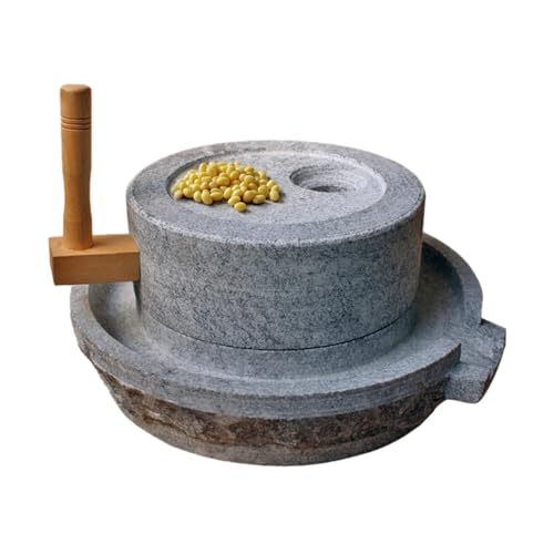 Handgefertigte Vintage-Mühle for Mahlen von Getreide, abnehmbare manuelle handgefertigte Steinmühle, leicht zu reinigen und for eine einfache Verwendung zu zerlegen(25cm/9.8in) von LSOPCYE
