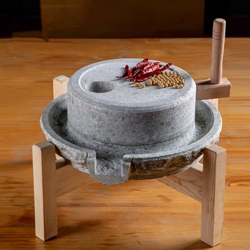 Steingetreidemühle, manuelle Teepulver-Mahlsteinmühle for die Küche, einfache Reinigung, for Mahlen von Weizen, Reis, Hülsenfrüchten(25cm/9.8in) von LSOPCYE