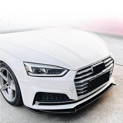 LSPBFB88 Frontspoiler für Audi A5 S5 Sline F5 2017-2020, Front Stoßstangen Frontspoiler Stoßfängerlippe Kratzfest Front Bumper Lip, Carbon Fiber Pattern von LSPBFB88