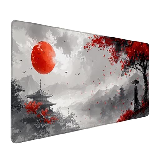Gaming Mauspad XXL 1000x500x3mm, Rot Schreibtischunterlage mit Rutschfeste Gummibasis, Sonne Erweiterter Mousepad XXL, Mouse Pad Wasserdicht und rutschfest, Büro Zubehör und Gaming Accessories 3-9436 Gaming Mauspad XXL 1000x500x3mm, Rot Schreibtischunterlage mit Rutschfeste Gummibasis, Sonne Erweiterter Mousepad XXL, Mouse Pad Wasserdicht und rutschfest, Büro Zubehör und Gaming Accessories 3-9436 von LSPKKYOU