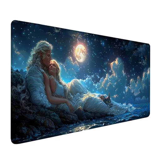 Gaming Mauspad XXL 1200x600x3mm, Blau Schreibtischunterlage mit Rutschfeste Gummibasis, Paar Erweiterter Mousepad XXL, Mouse Pad Wasserdicht und rutschfest, Büro Zubehör und Gaming Accessories L-6286 Gaming Mauspad XXL 1200x600x3mm, Blau Schreibtischunterlage mit Rutschfeste Gummibasis, Paar Erweiterter Mousepad XXL, Mouse Pad Wasserdicht und rutschfest, Büro Zubehör und Gaming Accessories L-6286 von LSPKKYOU
