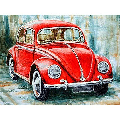 LSPZMD 5D Diamond Malerei Set,(Roter Käfer) Diamant Painting Full Kits,Handwerk Wie Stickerei Kreuzstich FüR Haus, Wand Und Eingang Dekorationen Sein AB0916-Square Drill,30x55cm von LSPZMD