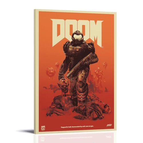 Doom EternalAdvanced Ölgemälde mit wasserfesten, schmutzabweisenden und lichtbeständigen Funktionen sind geeignet für die Dekoration in Wohnzimmer, Schlafzimmer und Büro und können jederzeit von LSQPUC