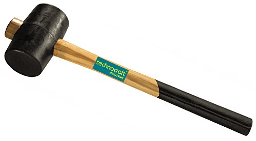 LSR TOOLS Gummihammer Größe 4/90 mm mit Holzstiel, nach DIN 5128, 30350900 von lsr tools