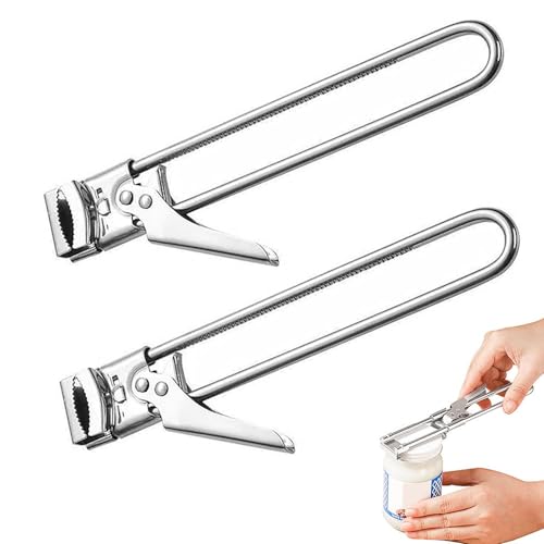 LSRVNM 2 Stück Deckelöffner, Edelstahl Schraubdeckelöffner, Rutschfestes Design Flaschenöffner, Verstellbarer Dosenöffner, Schraubdeckelöffner für Senioren Arthritis Frauen LSRVNM 2 Stück Deckelöffner, Edelstahl Schraubdeckelöffner, Rutschfestes Design Flaschenöffner, Verstellbarer Dosenöffner, Schraubdeckelöffner für Senioren Arthritis Frauen von LSRVNM