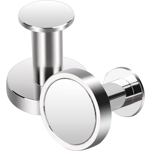 LSRVNM 2 Stück Magnethaken Extra Stark, 36×40mm Extra Starke Magnethalter, Handtuchhalter Magnetisch, für Büro, Küche und Whiteboard, Camping von LSRVNM