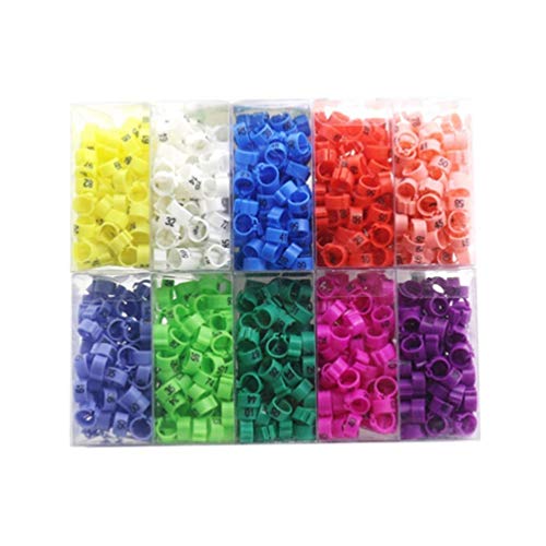 LSSEDA Taubenringe, Vogelfußringe, Hühnerbeinring, 1000 Stück Taubenfußring, Taubentrainingszubehör, 10 Farben, Vogel-Kunststoff-Clipringe, Multi, Einheitsgröße (Farbe: Multi, Größe: Einheitsgröße) LSSEDA Taubenringe, Vogelfußringe, Hühnerbeinring, 1000 Stück Taubenfußring, Taubentrainingszubehör, 10 Farben, Vogel-Kunststoff-Clipringe, Multi, Einheitsgröße (Farbe: Multi, Größe: Einheitsgröße) von LSSEDA
