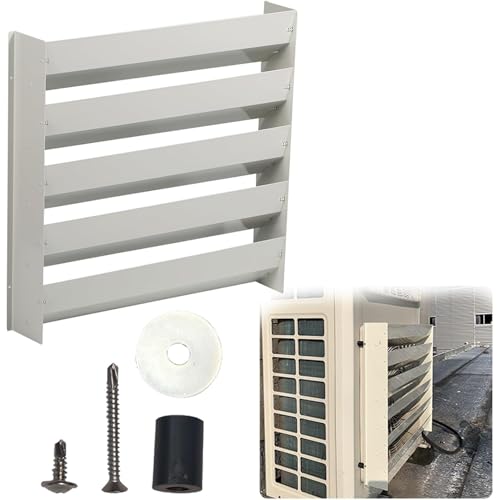 LSSHQ Außenklimaanlagen-Deflektor Klimaanlagen Deflektor Windschutz, Mit Anti-direkt-blas-luftleitblech Schutzgitter für Klimaanlagen und Wärmepumpen(50x50CM/19.6x19.6in) von LSSHQ