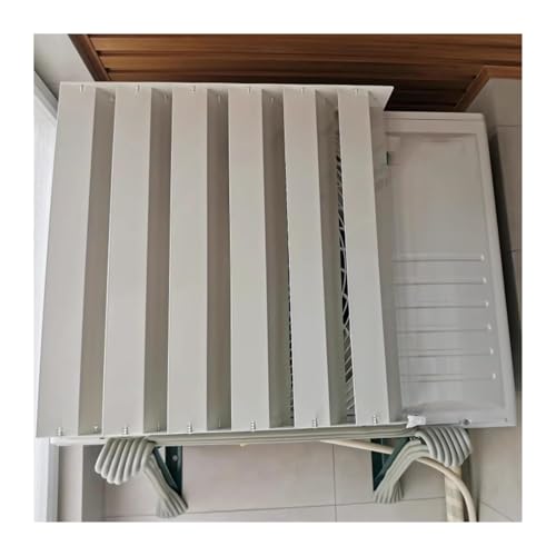 LSSHQ Klimaanlagen Deflektor Windschutz Universelle Schutzabdeckung für Wärmepump Abdeckung für Außenklimaanlagen, Mit Anti-direkt-blas-luftleitblech(60x60CM/23.6x23.6in) von LSSHQ