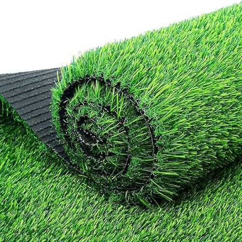 LSSHQ Kunstrase Balkon Wetterfest Rasenteppich Mit Drainage Noppen, Kunststoffrasen Balkonteppich Rollrasen Kunstgras für Haustiere UV-Beständig(5x10ft) von LSSHQ