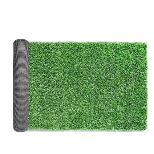LSSHQ Kunstrasen Outdoor Rasenteppich Rasen für Balkon & Garten Rasen Teppichboden, Dauerhaftes Selbstentwässerungssystem für Balkon, Terrasse, Garten, Grün(1.5x12m/5x40ft) von LSSHQ