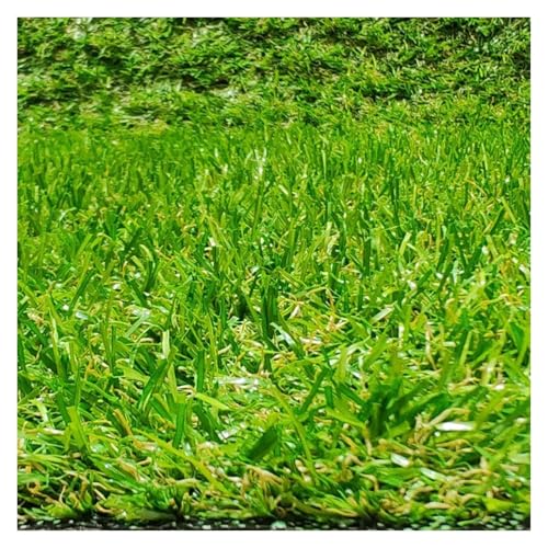 LSSHQ Outdoor Kunstrasen Matte in Grün Wetterfest Kunstgras für Haustiere, Dauerhaftes Selbstentwässerungssystem für Garten Balkon Terrasse Wintergärten(1.5x3m/5x9ft) von LSSHQ