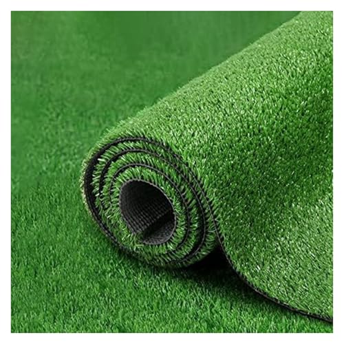 LSSHQ Outdoor Kunstrasen Matte in Grün Wetterfest Kunstgras für Haustiere, Falsche Rasenmatten Wetterfest Mit Drainagefunktion Grass UV-Beständig(1x5m/3x16ft) von LSSHQ