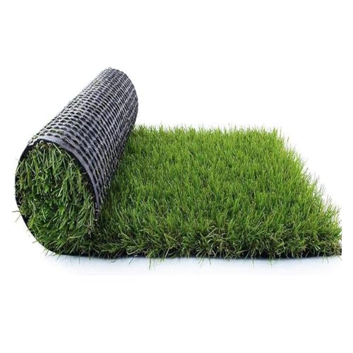 LSSHQ Outdoor Kunstrasen Matte in Grün Wetterfest Kunststoffrasen Balkonteppich Rollrasen, Kunstgras für Haustiere für Balkon, Terrasse, Garten, Grün(1.5x4m/5x13ft) von LSSHQ