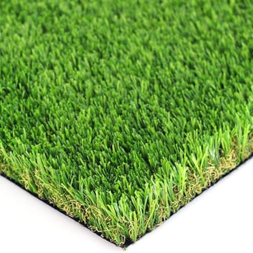 LSSHQ Outdoor Kunstrasen Matte in Grün Wetterfest Kunststoffrasen Balkonteppich Rollrasen, Wetterfest Mit Drainagefunktion Grass UV-Beständig 25 mm Höhe(3.2ftx6.5ft) von LSSHQ