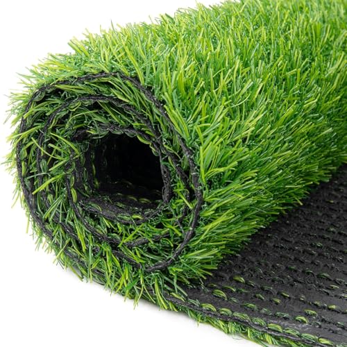 LSSHQ Outdoor Kunstrasen Matte in Grün Wetterfest Rasen für Balkon & Garten Rasen Teppichboden, Kunstgras für Haustiere für Balkon, Terrasse & Garten(4x6ft) von LSSHQ
