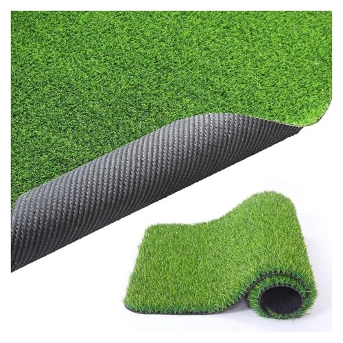 LSSHQ Outdoor Kunstrasen Matte in Grün Wetterfest Rasen für Balkon & Garten Rasen Teppichboden, Wetterfest Rollrasen Grasmatte Falsche Rasenmatten(3.2ftx6.5ft) von LSSHQ