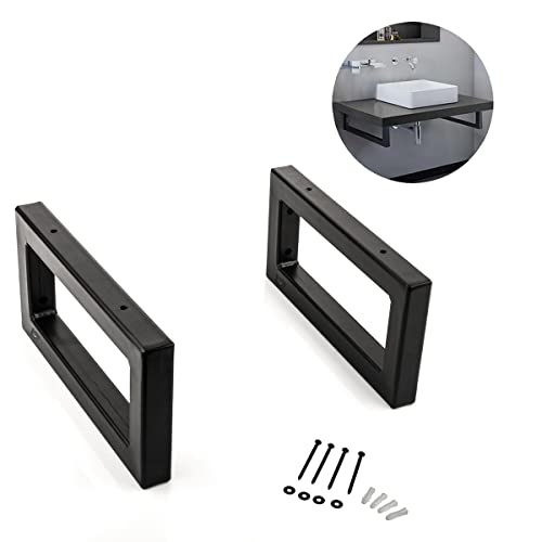 LST 2X Wandkonsole Waschtischhung Regalträger schwarz 350 mm Handtuchh von LST