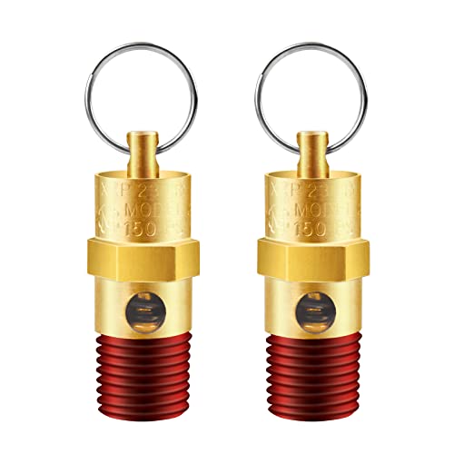 LSTOPGO 2 Stück 1/4 Zoll männlich 150 PSI NPT Luftkompressor Druckentlastungsventil Messing Sicherheitsventil Luftkompressor Rückschlagventil LSTOPGO 2 Stück 1/4 Zoll männlich 150 PSI NPT Luftkompressor Druckentlastungsventil Messing Sicherheitsventil Luftkompressor Rückschlagventil von LSTOPGO