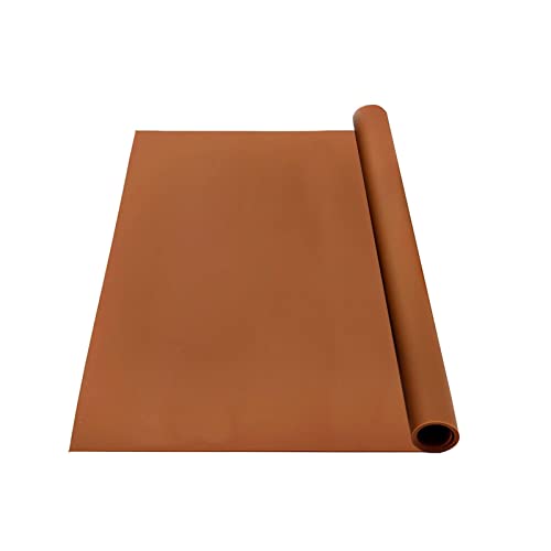 LSXLSD. Übergroße Silikonmatte Hitzebeständige Blatt Pad Kitchen Counter Schutz Vinyl Handwerk Matte Anti-Rutsch-Tischmatte (Color : Coffee, Shape Style : 30 X 50 cm) von LSXLSD