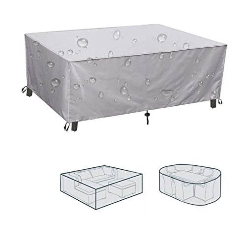 Abdeckhaube Gartenmöbel 125x63x71cm Quadratisch Lounge Abdeckung Wasserdicht Abdeckplane für Gartenmöbel Winterfest Balkonmöbel Abdeckung 420D Oxford Tischabdeckung von LSYALUCK