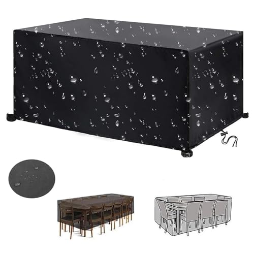 Gartenmöbel Abdeckung, 200x120x100cm Große Gartenmöbel-Abdeckungen für den Außenbereich, wasserdicht für Sofabezug Winterfest Anti-UV Gartentische Schutzhülle für Balkonmöbel Möbelsets Lounge von LSYALUCK