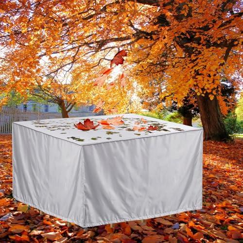 LSYALUCK 115x115x80cm Gartentisch Abdeckung, Plane Gartenmöbel Wasserdicht Schutzhülle, 600D Oxford Stoff Schutzhülle Gartentischabdeckung, Mehrere Größen von LSYALUCK