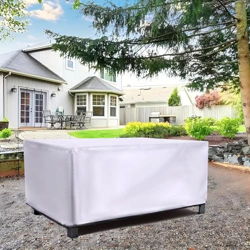 LSYALUCK 130x80x80cm Abdeckung Gartenmöbel Winterfest wasserdicht Winddicht, UV-Beständig 600D Oxford Alle Größen Gartenmöbel Hülle Gartenstühle Abdeckung Schutzhülle von LSYALUCK