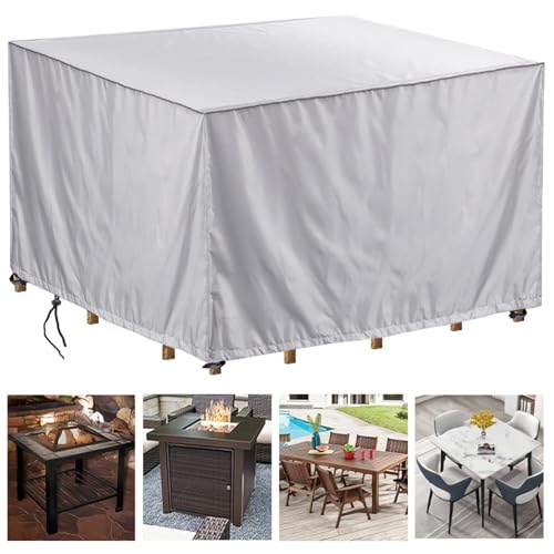 LSYALUCK 80x40x50cm Abdeckhaube Gartenmöbel, Rechteckig Abdeckungen für Gartenmöbel, 420D Oxford Gewebe Schutzhülle Abdeckplane Winterfest Winddicht Terrassenmöbel Wasserdicht Staubdicht UV-beständig von LSYALUCK
